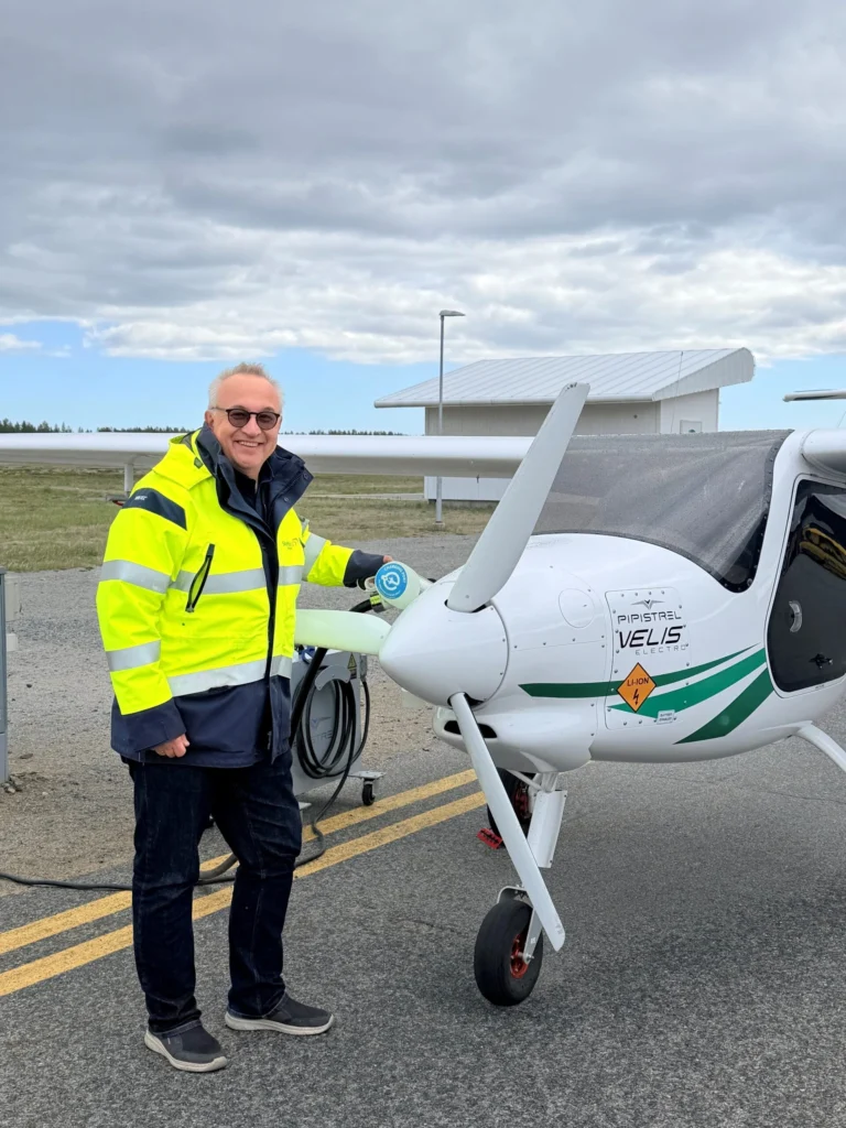 10 000 starter och landningar med elflygplan på Skellefteå Airport