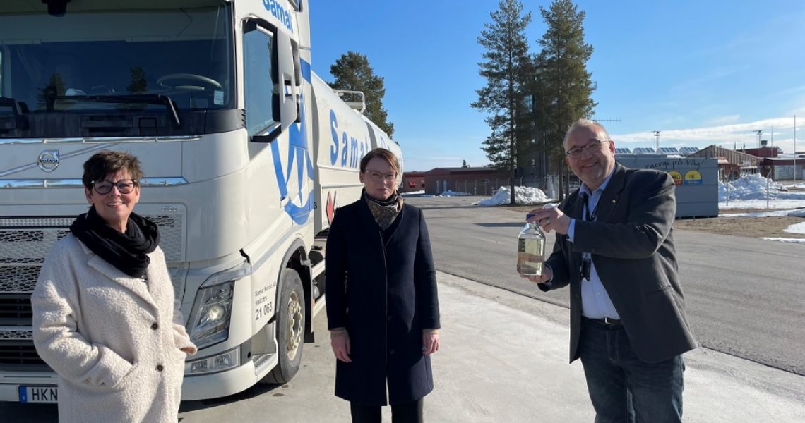 Första leveransen med fossilfritt bioflygbränsle till Skellefteå